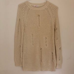 Supre Women's Distressed pullover Sweater XXS/XS